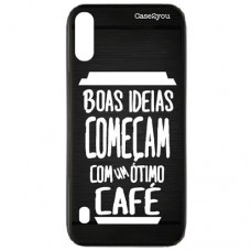 Capa para Samsung Galaxy M10 Case2you - Escovada Preta Ótimo Café